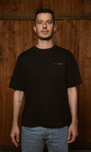 Camiseta Box oversized negra hombre