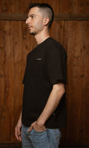 Camiseta Box oversized negra hombre