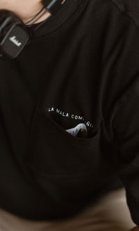 Camiseta Box oversized negra hombre