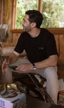 Camiseta Box oversized negra hombre