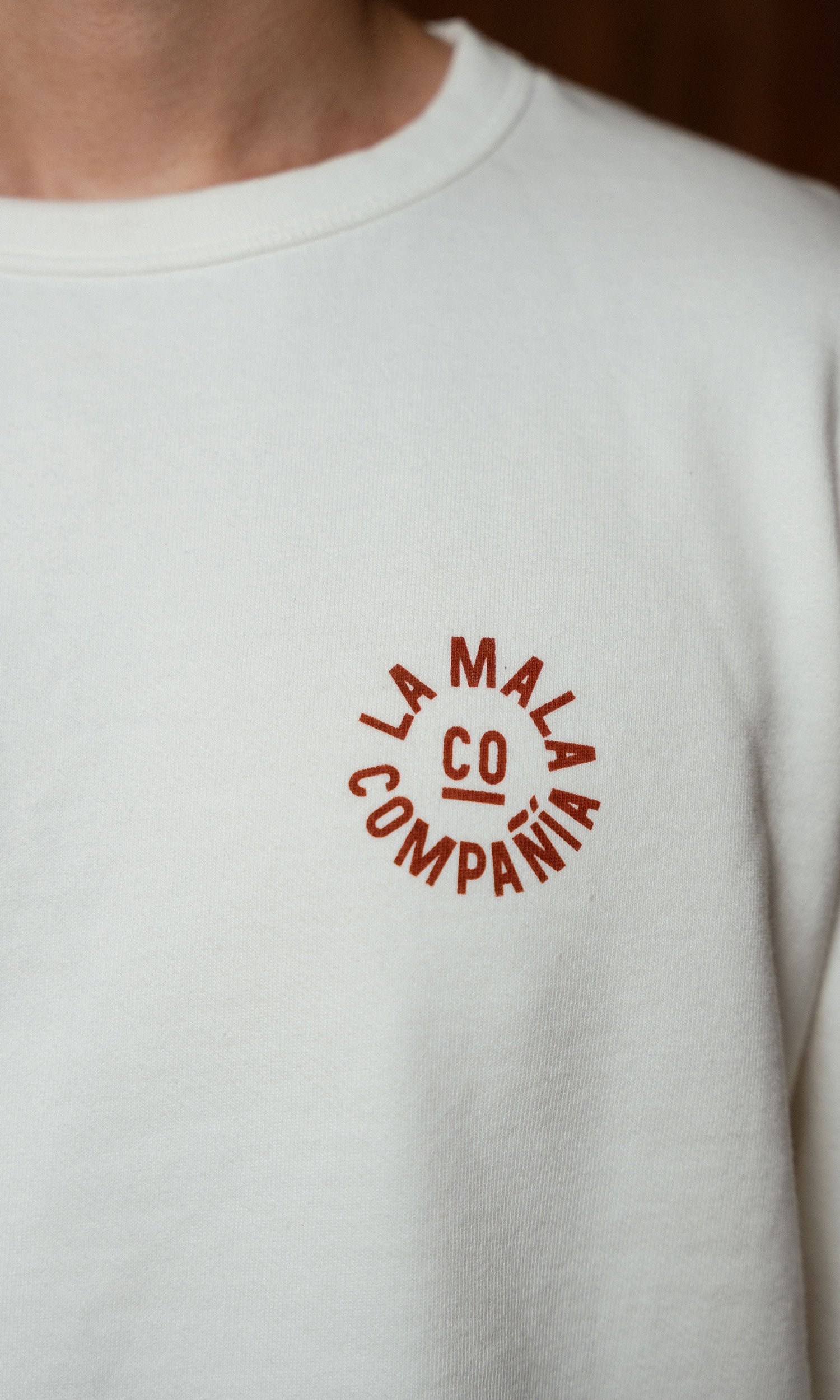 Saco cuello redondo vera crudo hombre